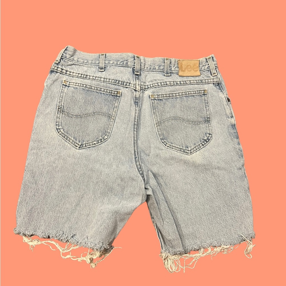 Lightwash Lee Denim Cut-off Shorts